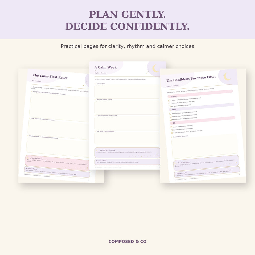 COMPOSED Home & Life Reset — Fillable Digital Planner