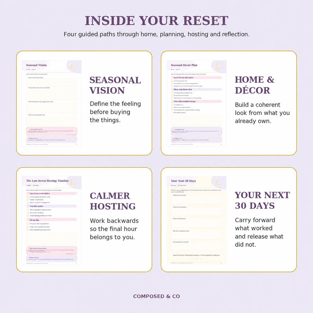COMPOSED Home & Life Reset — Fillable Digital Planner